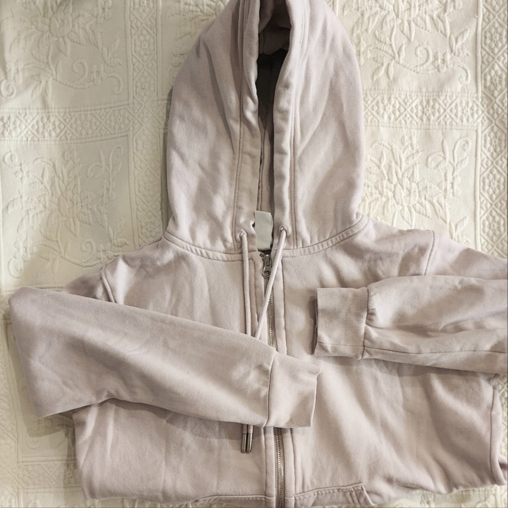 H&M Hoodie Zip-front-Front Pockets-Light Pink-Women's Small Excellent Condition!